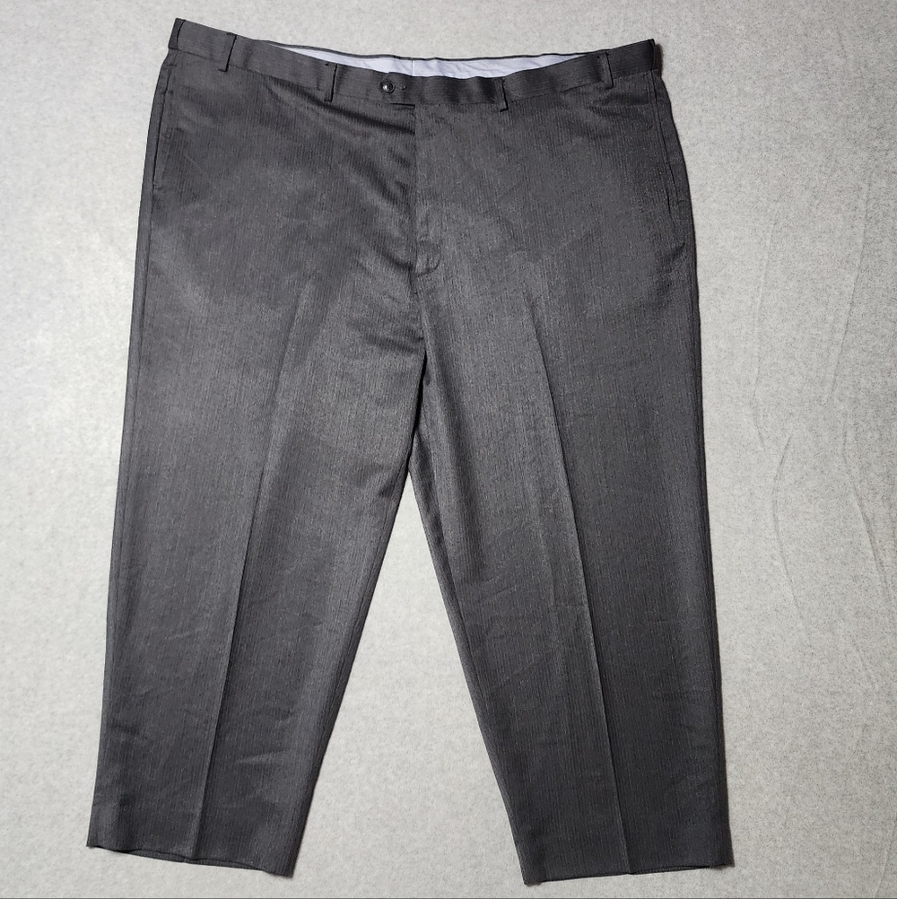 Roundtree‎ & Yorke Travel Smart Mens Charcoal Dress Pants Slacks